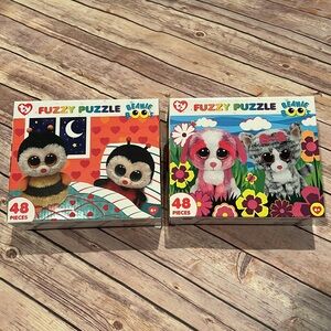 Set of 2 Beanie Boo Fuzzy Puzzles